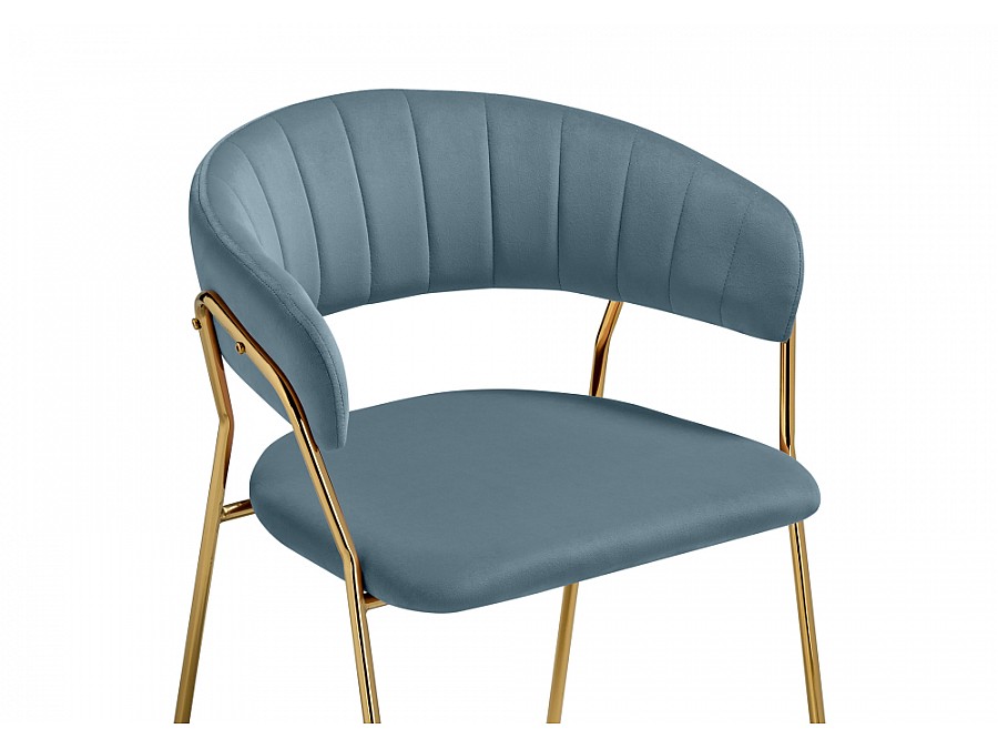 Стул на металлокаркасе Kamelia 1 light blue /gold