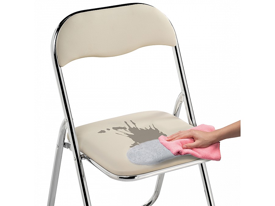 Стул на металлокаркасе Fold 1 складной beige / chrome