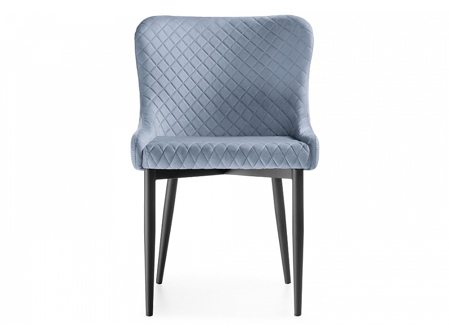 Стул на металлокаркасе Teo light blue / black