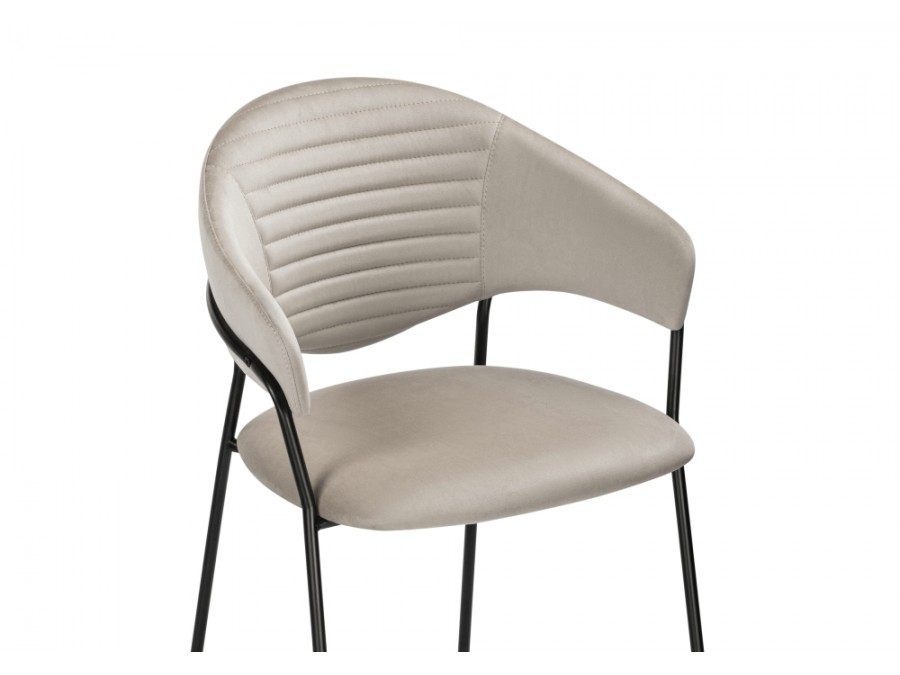 Стул на металлокаркасе Рансол дымчатый / черный глянец