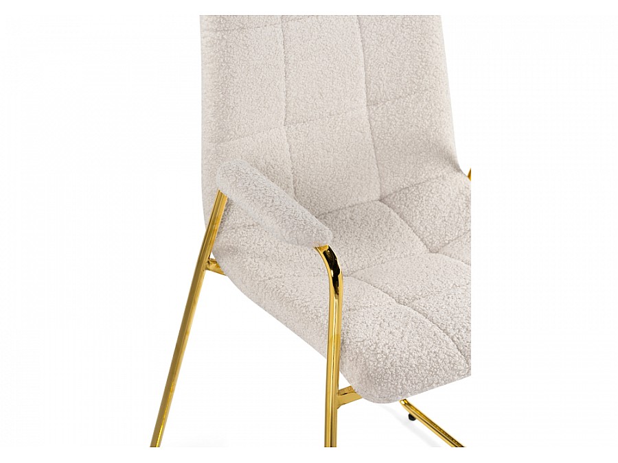 Стул на металлокаркасе Lana white / gold