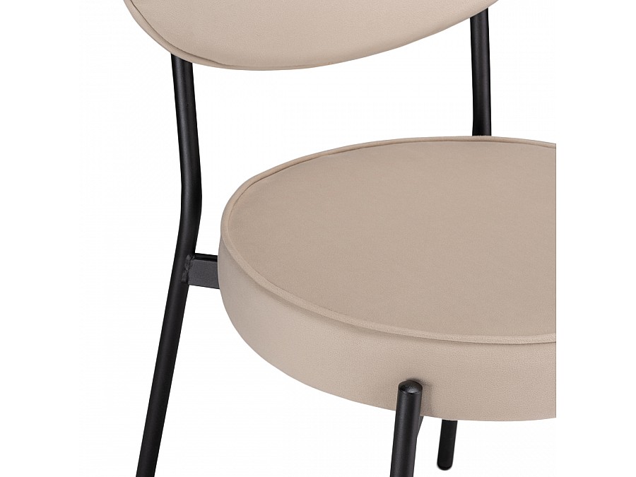 Стул на металлокаркасе Ройс бежевый / черный