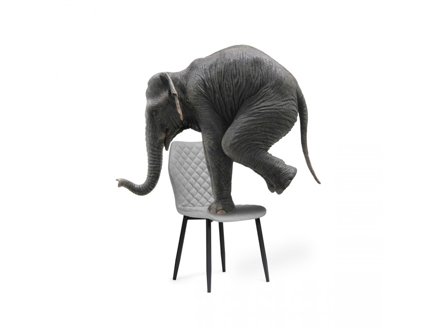 Стул на металлокаркасе Софи светло-серый / черный