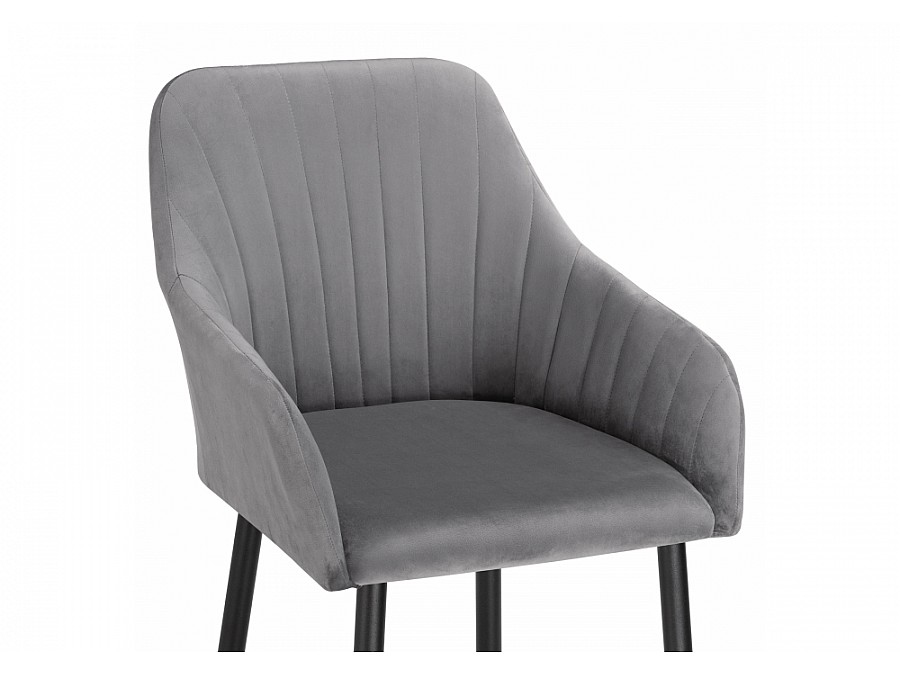 Стул на металлокаркасе Слэм темно-серое / черное