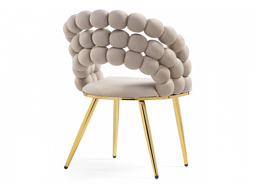 Стул на металлокаркасе Ball beige / gold
