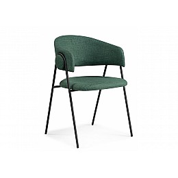 Стул на металлокаркасе Криспиан зеленый / черный
