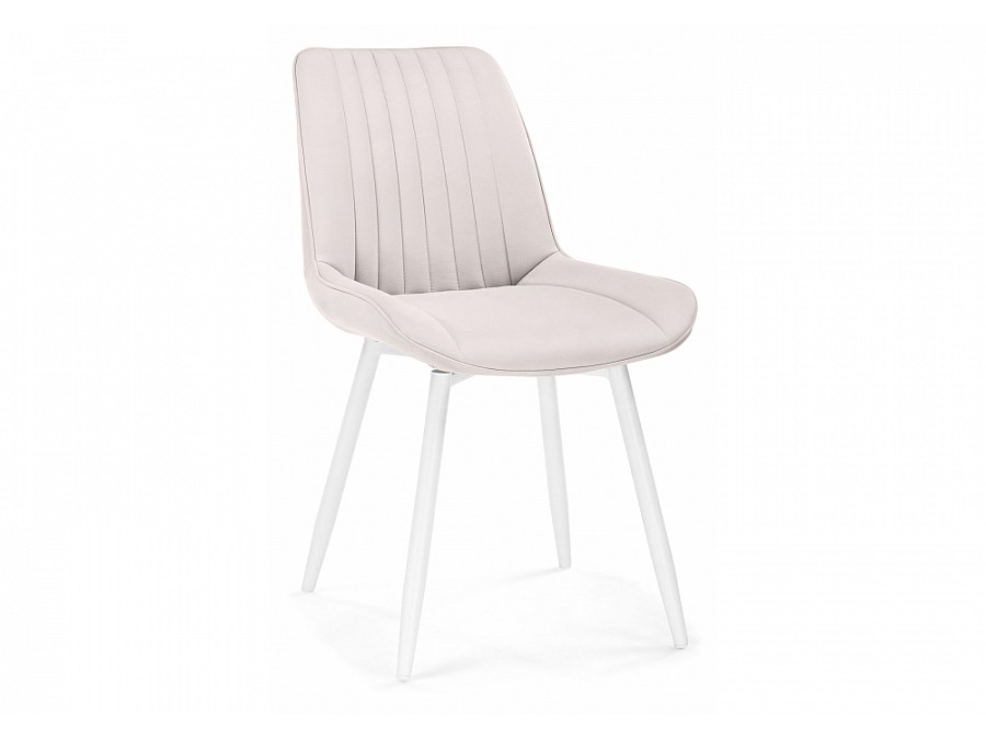 Стул на металлокаркасе Седа К крутящийся молочный / белый