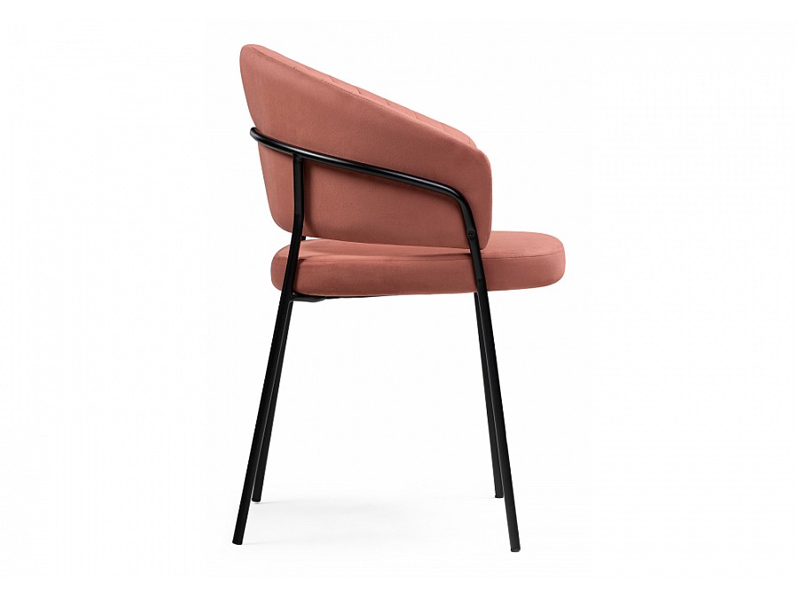 Стул на металлокаркасе Лео каштановый / черный