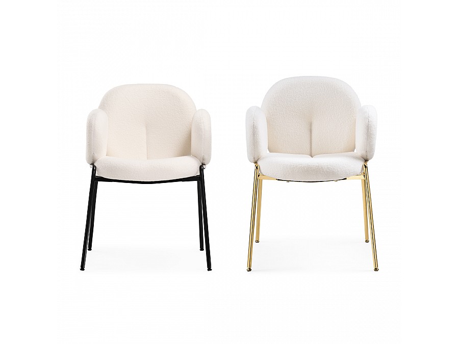 Стул на металлокаркасе Kalipso white / black