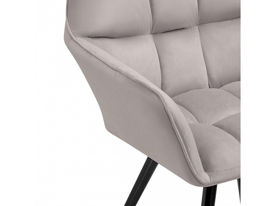 Стул на металлокаркасе Ямес серый / черный глянец