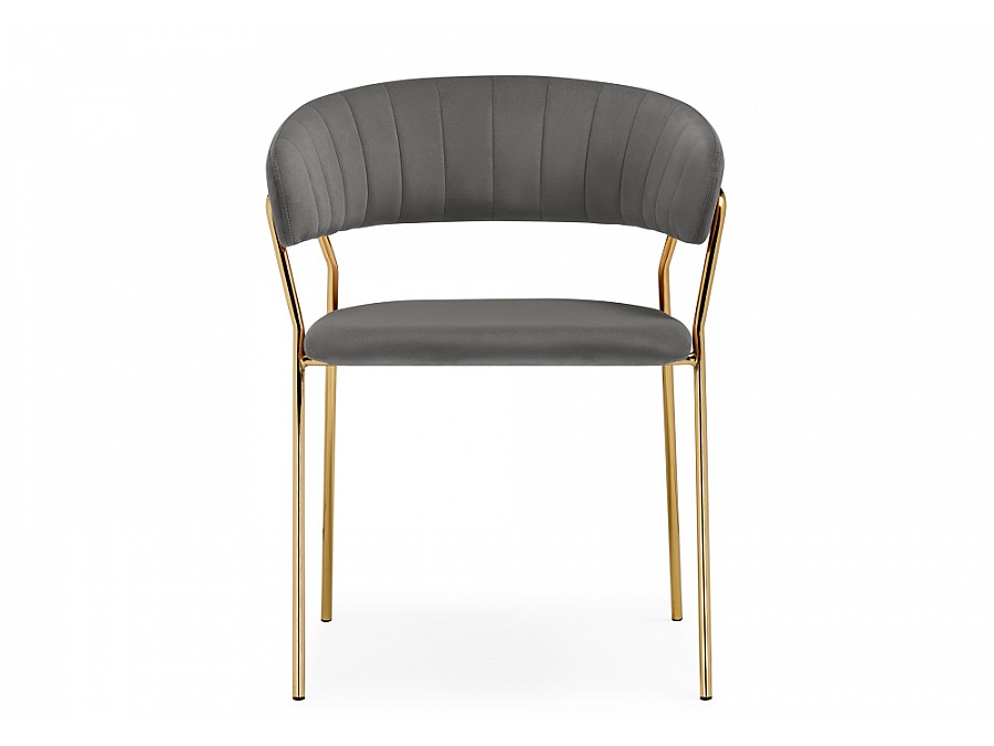 Стул на металлокаркасе Kamelia 1 dark gray / gold