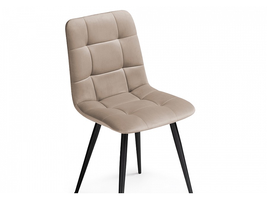 Стул на металлокаркасе Чилли К бежевый / черный