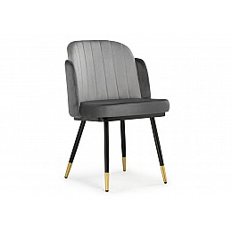 Стул на металлокаркасе Penelopa dark gray / light gray /  black / gold