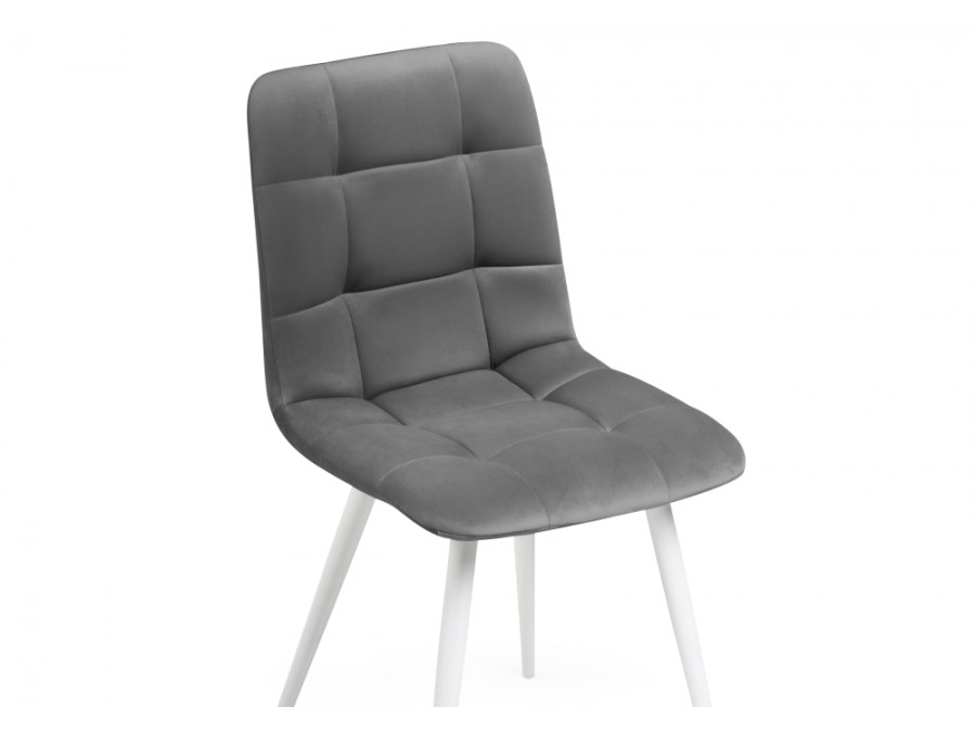 Стул на металлокаркасе Чилли К темно-серый / белый