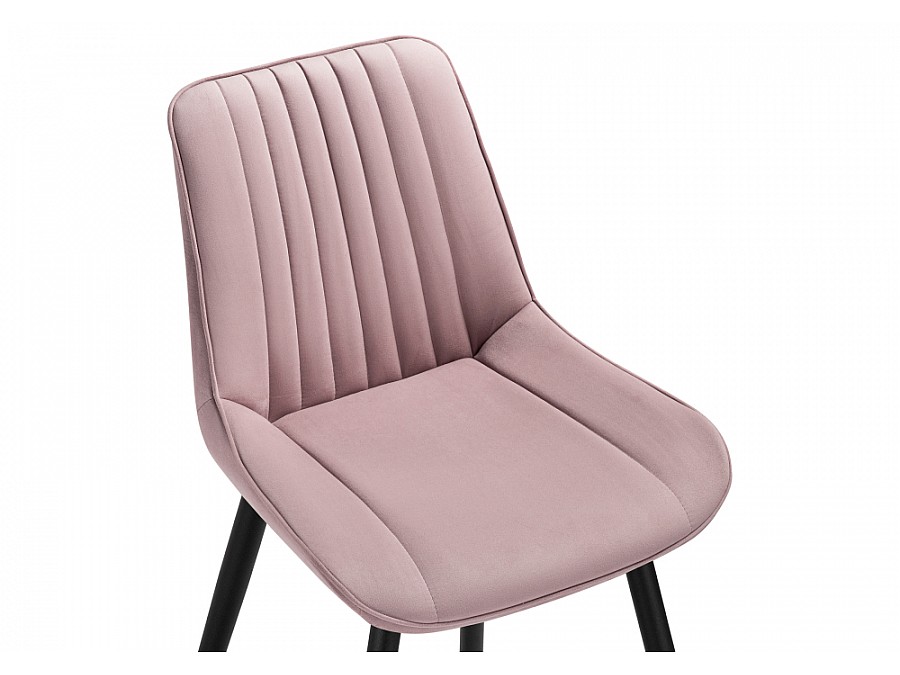 Стул на металлокаркасе Седа розовый / черный