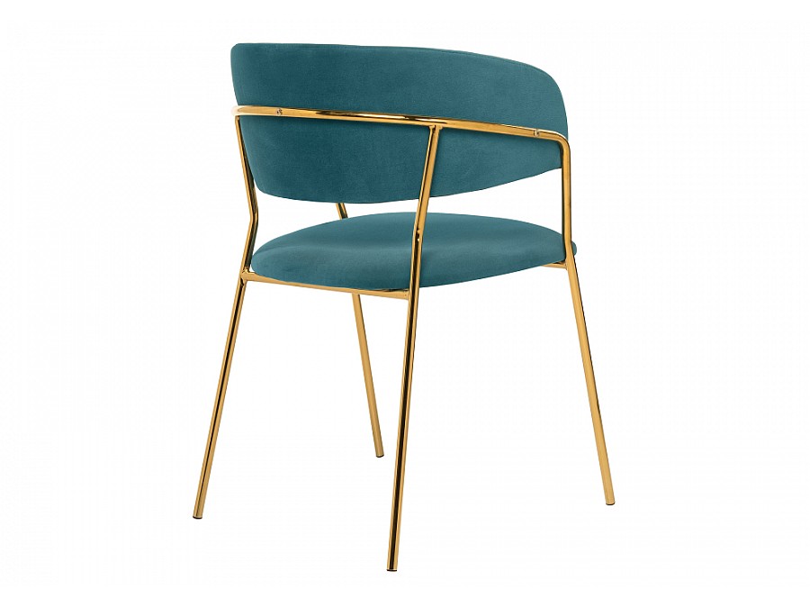 Стул на металлокаркасе Kamelia green / gold