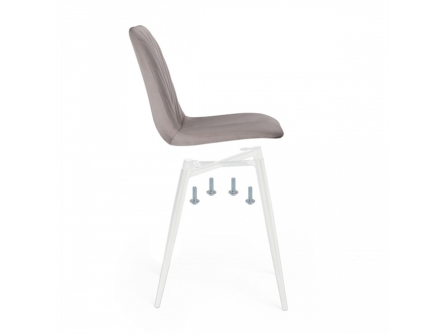 Стул на металлокаркасе Ральф латте / белый