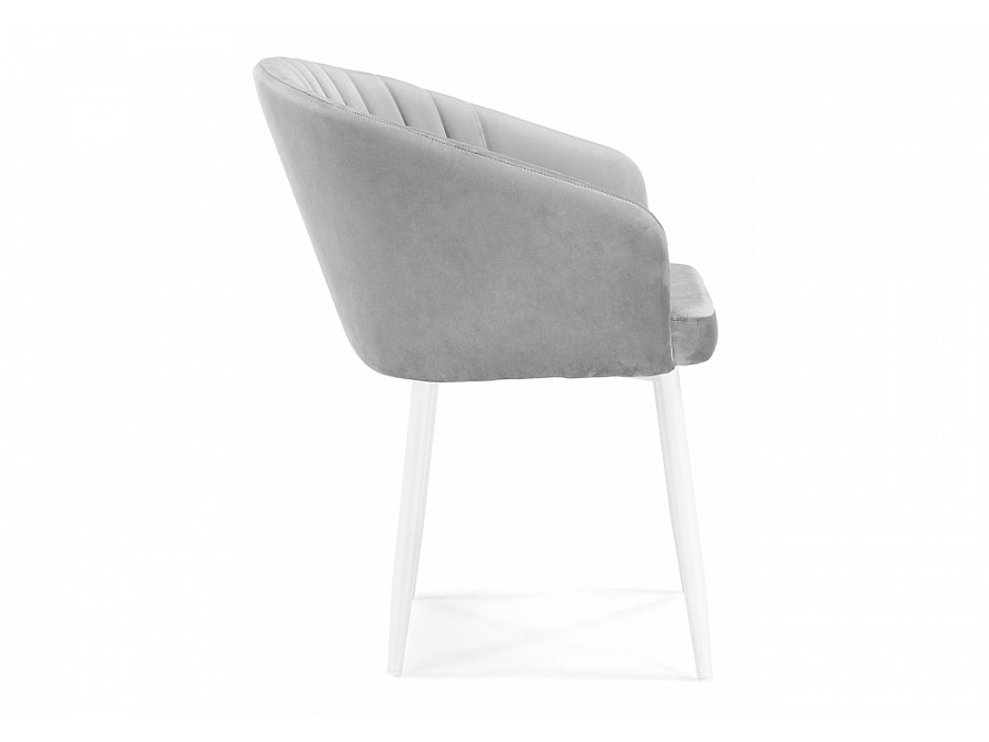 Стул на металлокаркасе Корсо светло-серое / белое