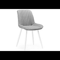 Стул на металлокаркасе Седа светло-серый / белый