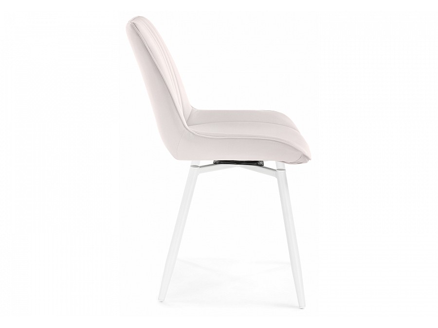 Стул на металлокаркасе Седа К крутящийся молочный / белый