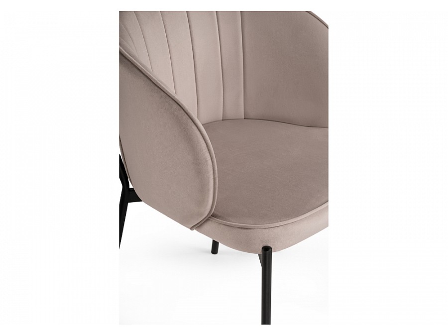 Стул на металлокаркасе Нейл латте / черный