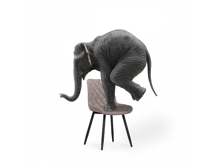 Стул на металлокаркасе Баодин Б/К латте / черный