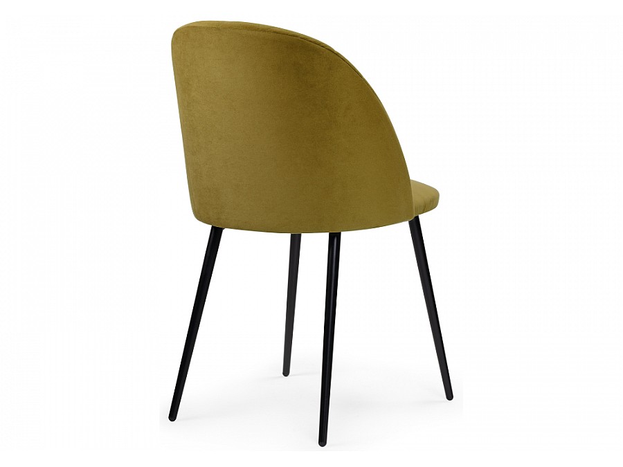 Стул на металлокаркасе Зест микровелюр 12 / черный глянец