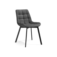 Стул на металлокаркасе Челси черный / темно-серый