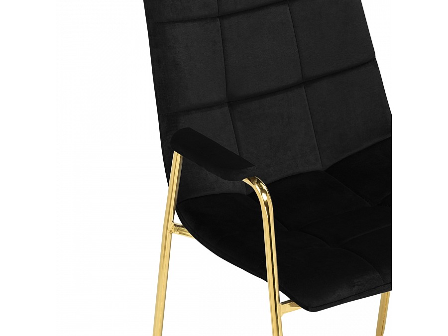 Стул на металлокаркасе Lana black / gold