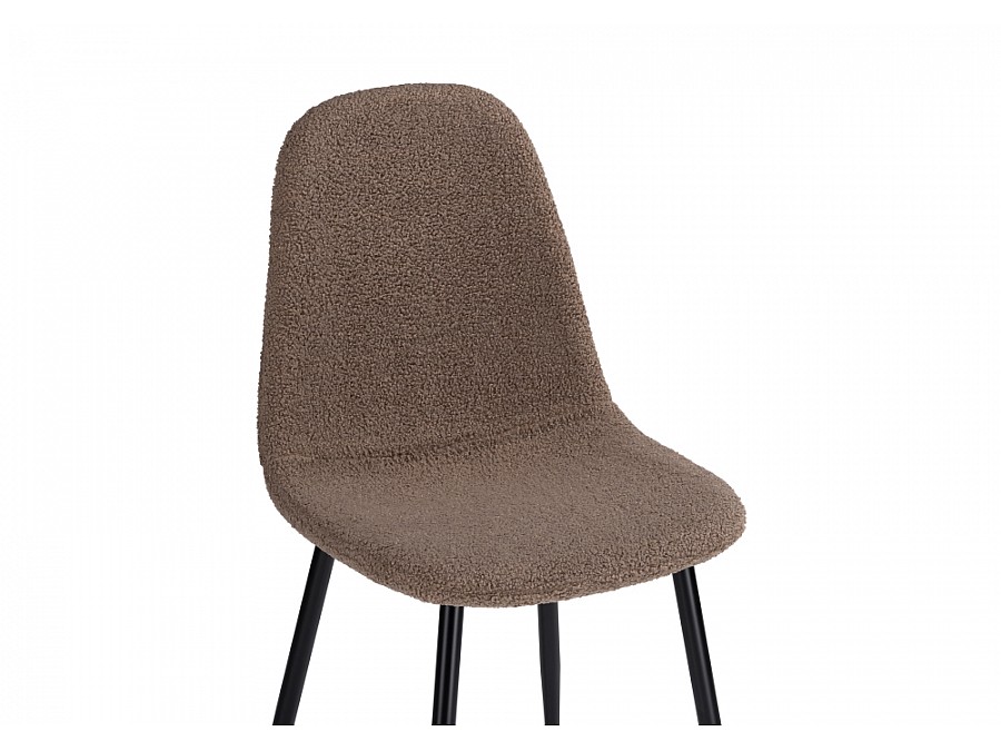 Стул на металлокаркасе Lilu dark brown / black