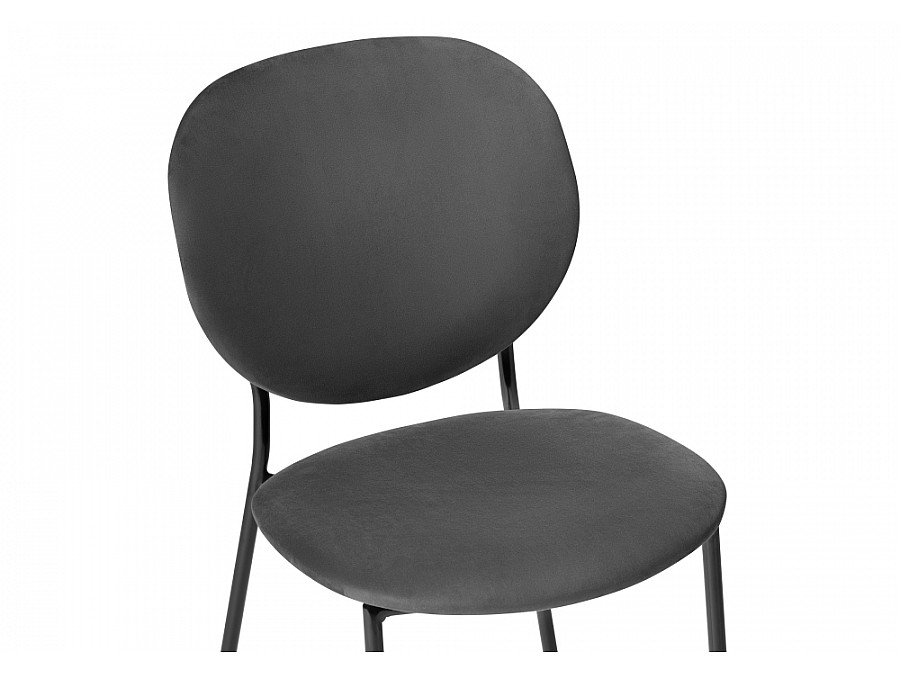 Стул на металлокаркасе Саранда графитовый / черный глянец