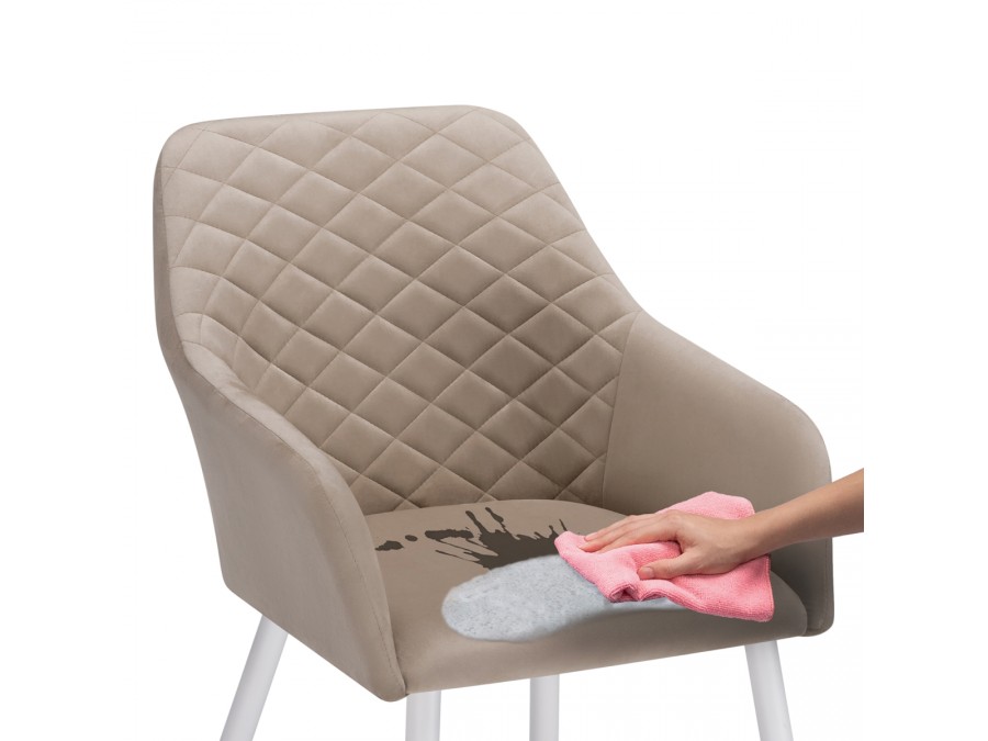 Стул на металлокаркасе Стив бежевый / белый