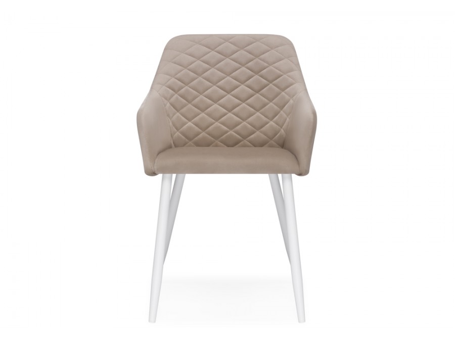 Стул на металлокаркасе Стив бежевый / белый