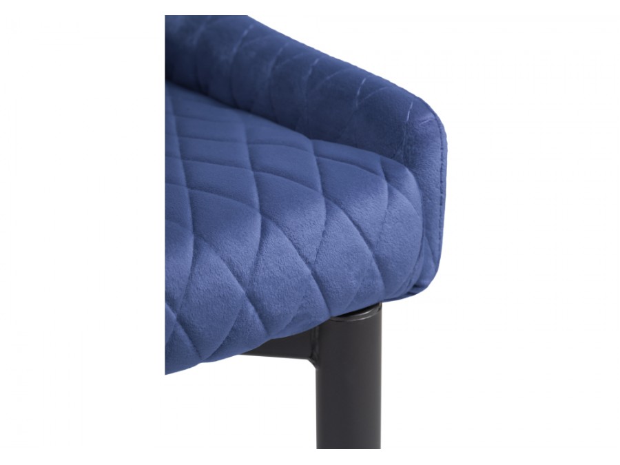 Стул на металлокаркасе Teo dark blue / black