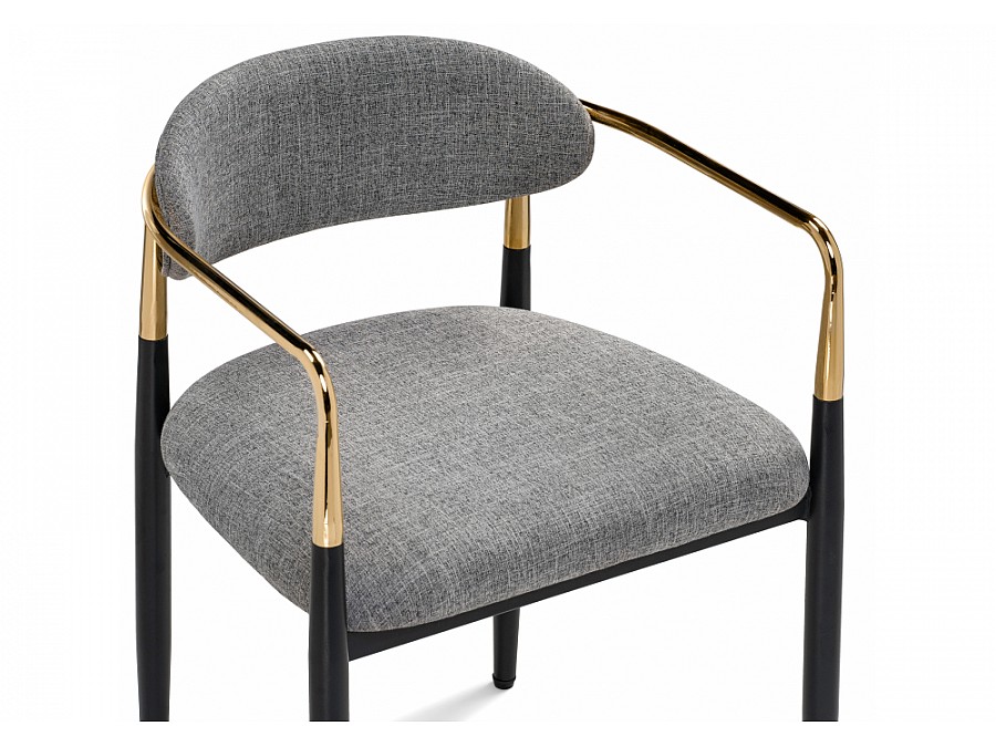 Стул на металлокаркасе Lord gray / black / gold
