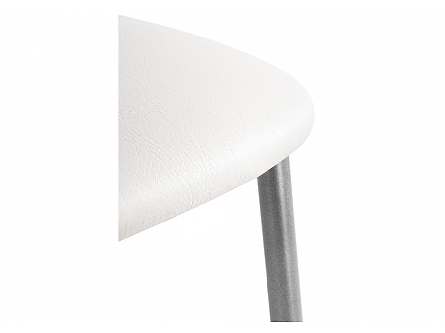 Стул на металлокаркасе Goki с мягкой спинкой белый полимер / светлый мусс