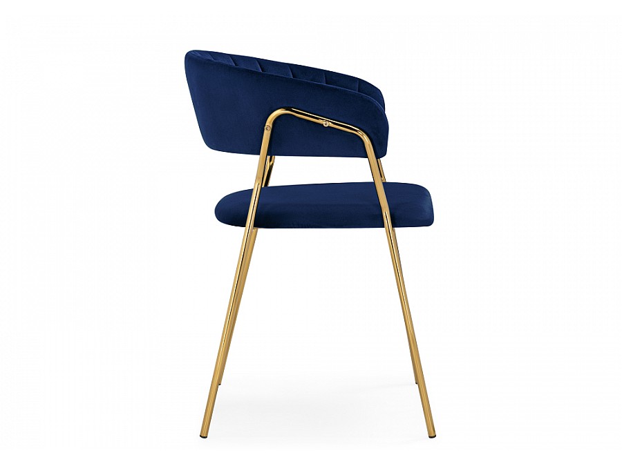 Стул на металлокаркасе Kamelia 1 dark blue / gold