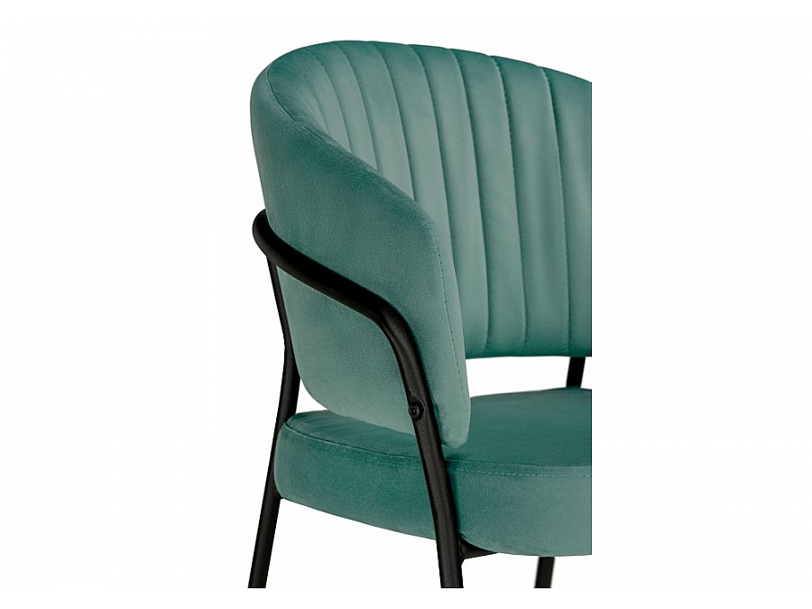 Стул на металлокаркасе Лео зеленый brandy light 10 / черный