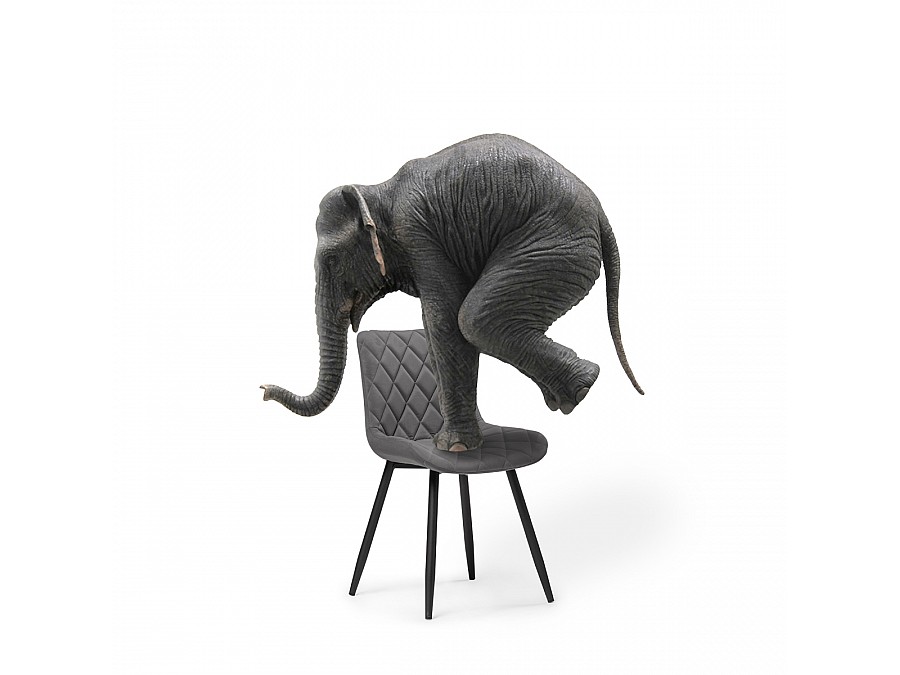 Стул на металлокаркасе Баодин Б/К темно-серый / черный