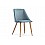 Стул на металлокаркасе Morgan  light blue / wood