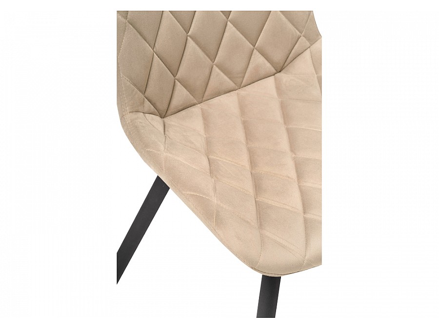 Стул на металлокаркасе Баодин К крутящийся бежевый / черный