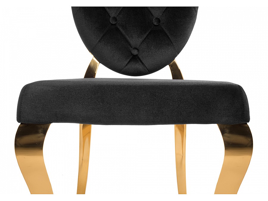 Стул на металлокаркасе Odda черный / золотой