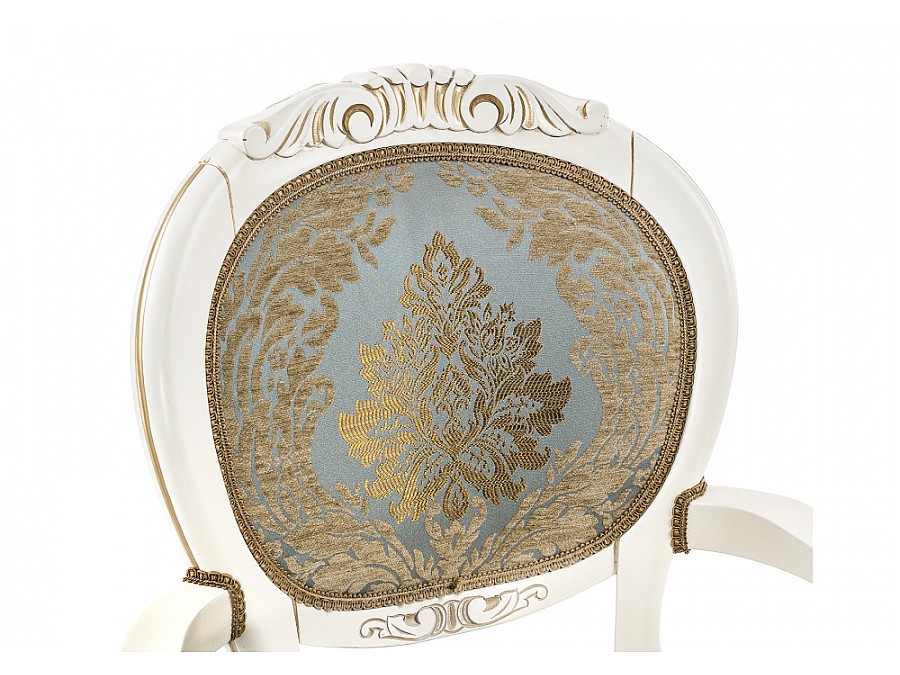 Стул деревянный Adriano 2 молочный / патина