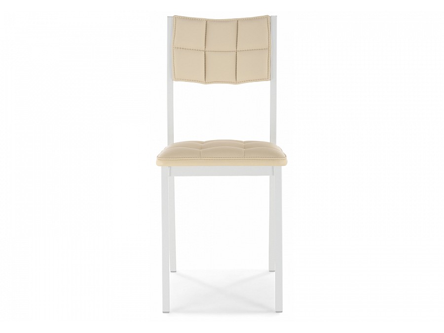 Стул на металлокаркасе Бекал кожзам d1 / белый