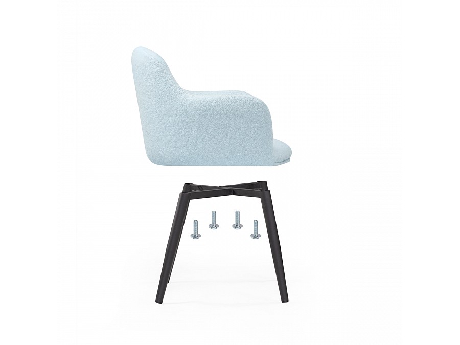 Стул на металлокаркасе Халли lamb 17 / черный