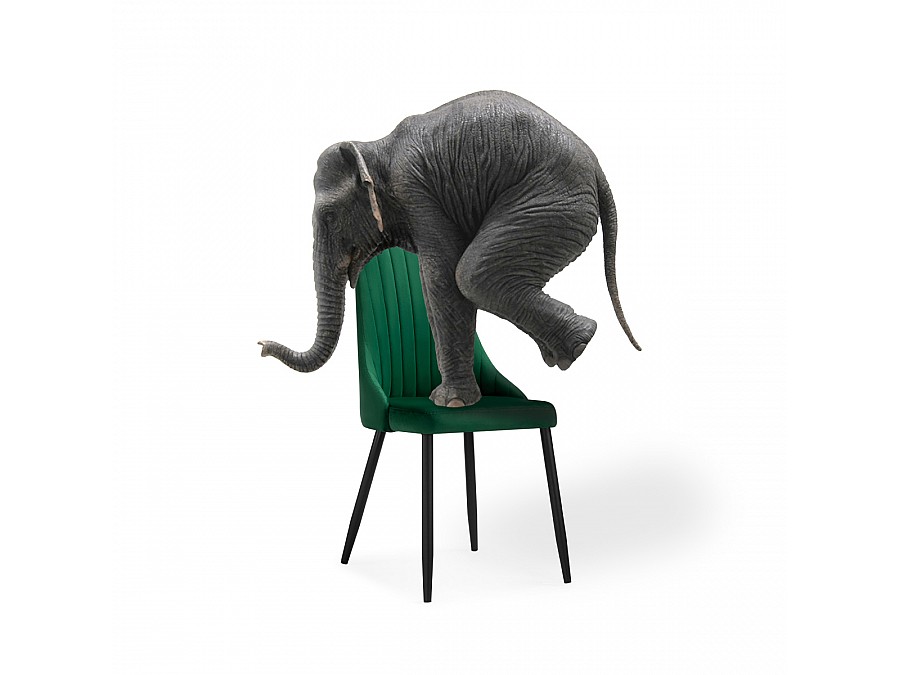 Стул на металлокаркасе Кора зеленый / черный