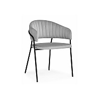 Стул на металлокаркасе Лукас светло-серый / черный