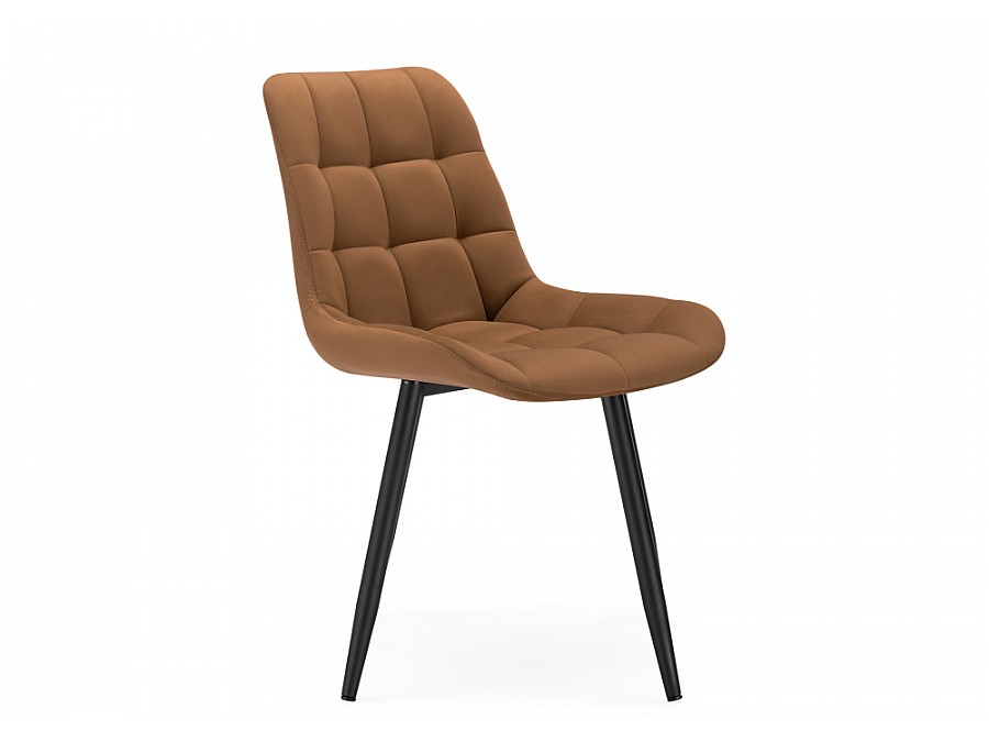 Стул на металлокаркасе Челси крутящийся кирпичный / черный