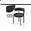 Стул на металлокаркасе Rudi dark gray / black