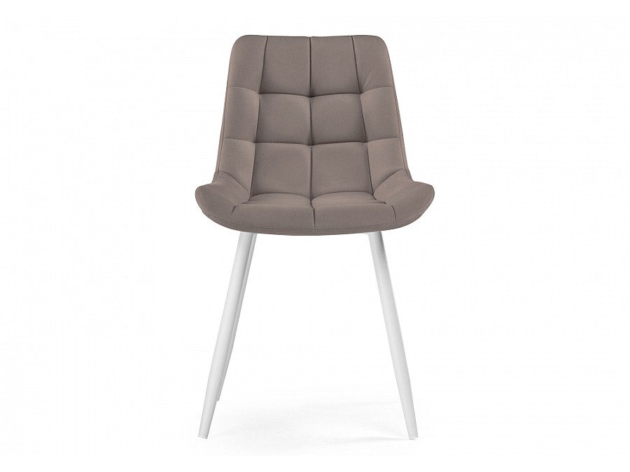 Стул на металлокаркасе Челси велюр темно-серый / черный